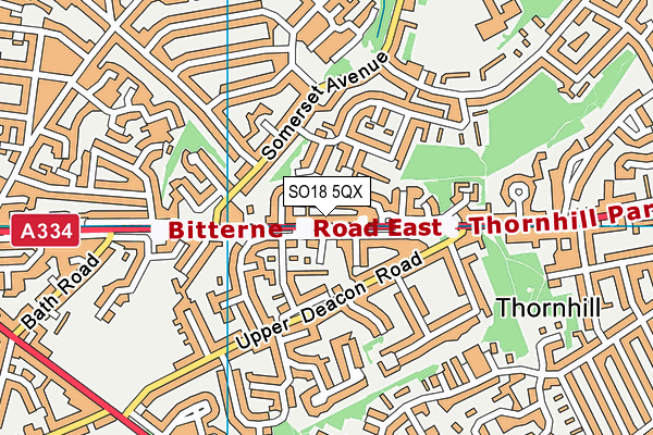 SO18 5QX map - OS VectorMap District (Ordnance Survey)