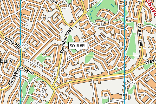 SO18 5RJ map - OS VectorMap District (Ordnance Survey)