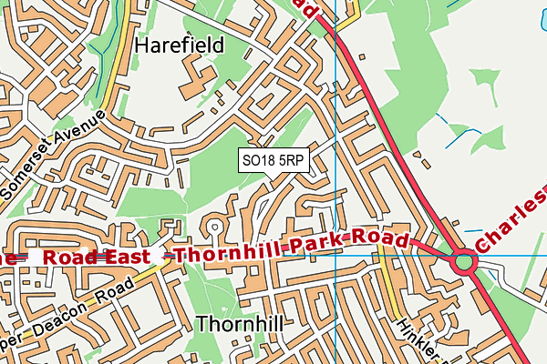 SO18 5RP map - OS VectorMap District (Ordnance Survey)