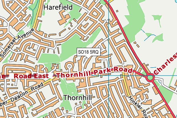 SO18 5RQ map - OS VectorMap District (Ordnance Survey)