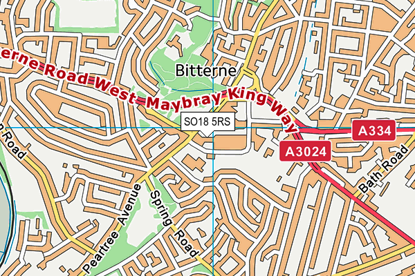 SO18 5RS map - OS VectorMap District (Ordnance Survey)