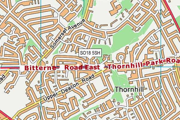SO18 5SH map - OS VectorMap District (Ordnance Survey)