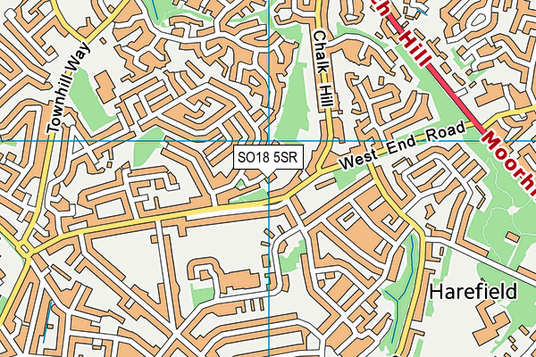 SO18 5SR map - OS VectorMap District (Ordnance Survey)