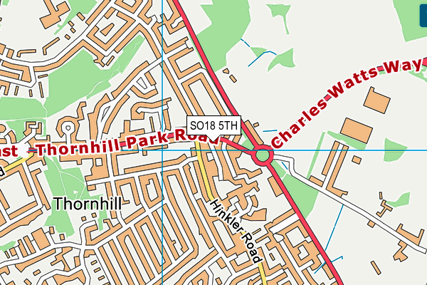 SO18 5TH map - OS VectorMap District (Ordnance Survey)