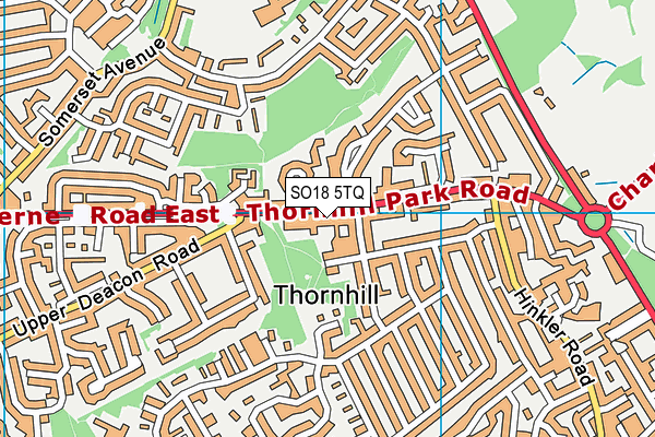 SO18 5TQ map - OS VectorMap District (Ordnance Survey)