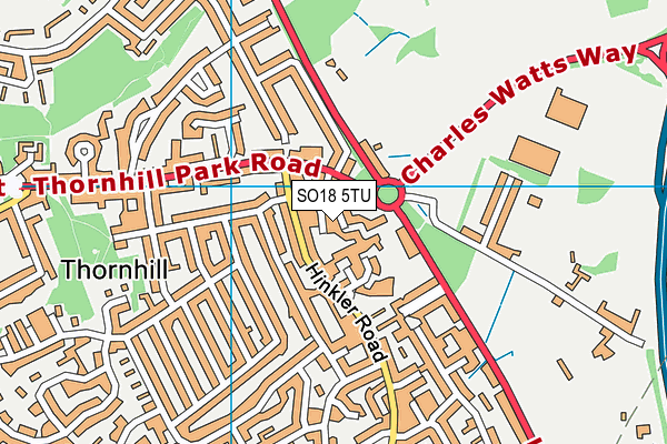 SO18 5TU map - OS VectorMap District (Ordnance Survey)