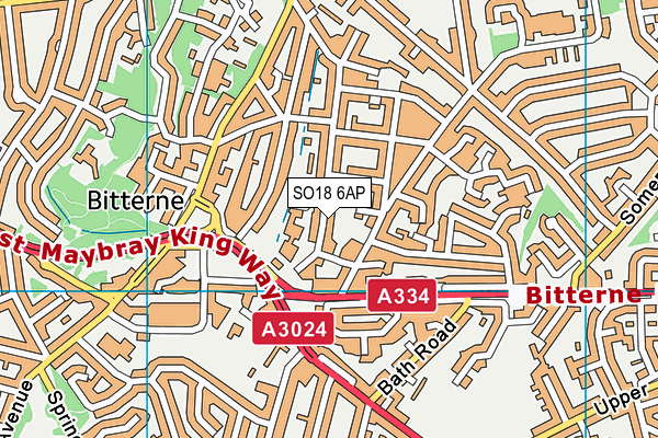 SO18 6AP map - OS VectorMap District (Ordnance Survey)