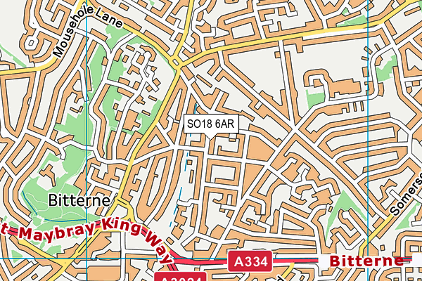 SO18 6AR map - OS VectorMap District (Ordnance Survey)