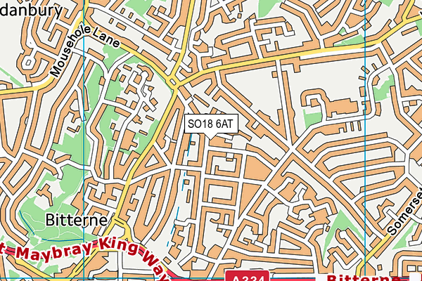 SO18 6AT map - OS VectorMap District (Ordnance Survey)