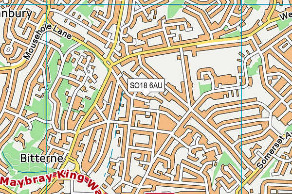 SO18 6AU map - OS VectorMap District (Ordnance Survey)