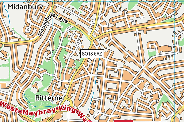 SO18 6AZ map - OS VectorMap District (Ordnance Survey)