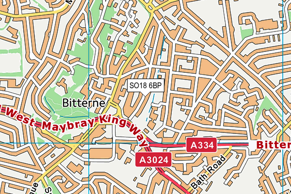 SO18 6BP map - OS VectorMap District (Ordnance Survey)