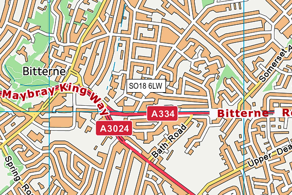 SO18 6LW map - OS VectorMap District (Ordnance Survey)