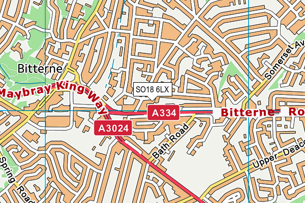 SO18 6LX map - OS VectorMap District (Ordnance Survey)