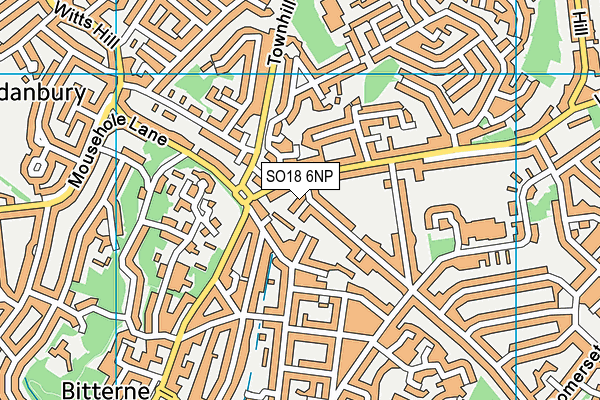 SO18 6NP map - OS VectorMap District (Ordnance Survey)