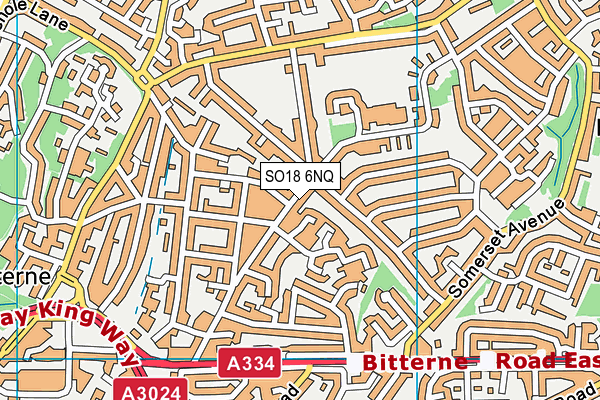 SO18 6NQ map - OS VectorMap District (Ordnance Survey)