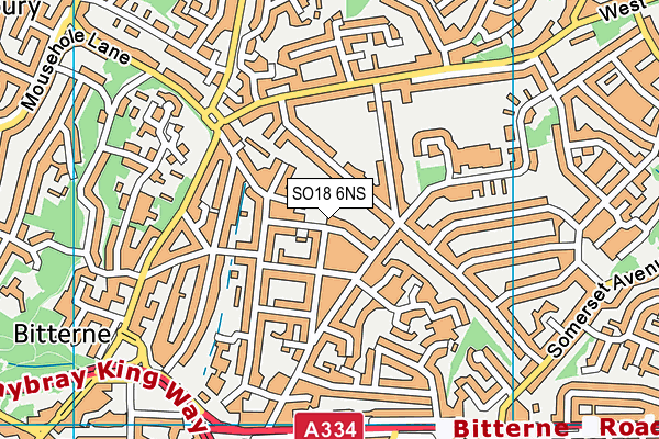 SO18 6NS map - OS VectorMap District (Ordnance Survey)