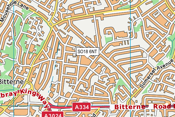 SO18 6NT map - OS VectorMap District (Ordnance Survey)