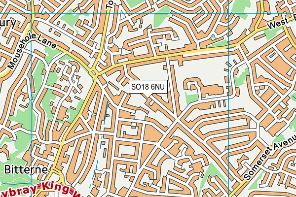 SO18 6NU map - OS VectorMap District (Ordnance Survey)