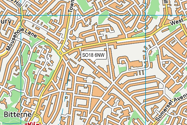 SO18 6NW map - OS VectorMap District (Ordnance Survey)