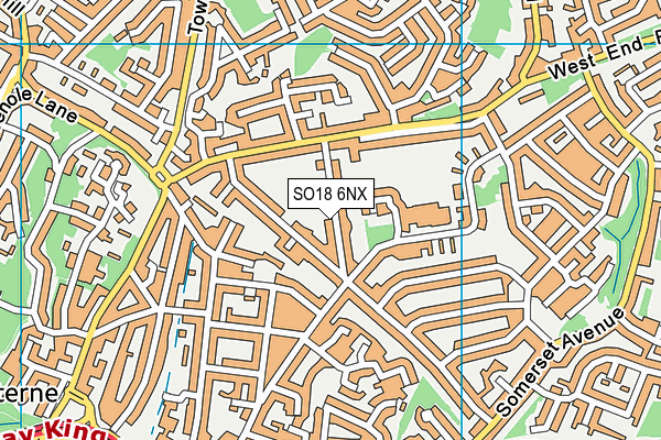 SO18 6NX map - OS VectorMap District (Ordnance Survey)