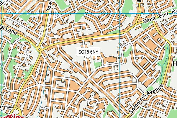 SO18 6NY map - OS VectorMap District (Ordnance Survey)