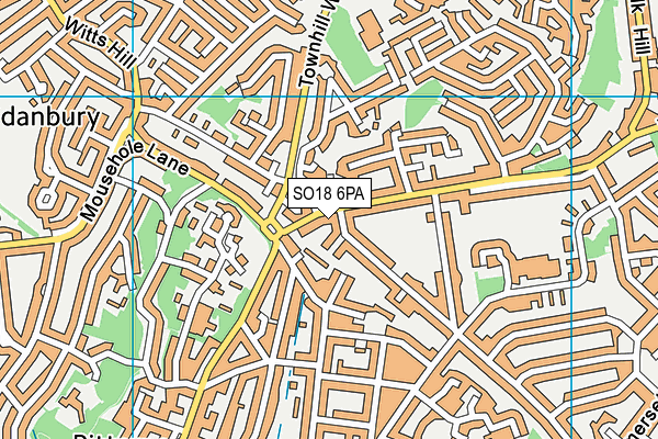 SO18 6PA map - OS VectorMap District (Ordnance Survey)