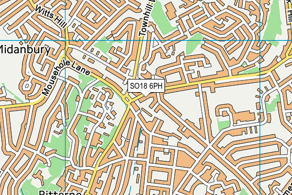 SO18 6PH map - OS VectorMap District (Ordnance Survey)