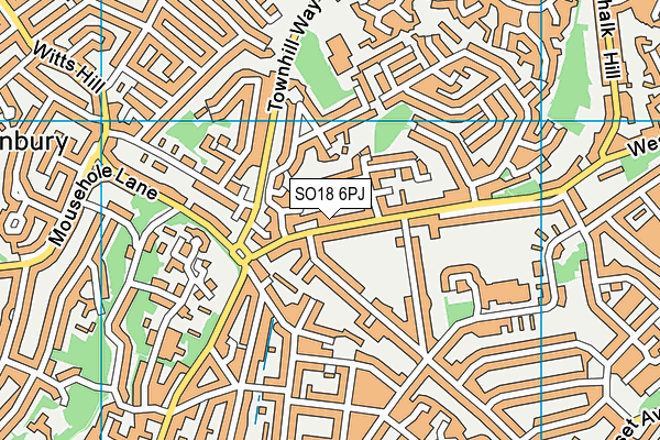 SO18 6PJ map - OS VectorMap District (Ordnance Survey)