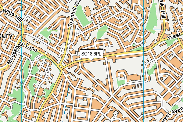 SO18 6PL map - OS VectorMap District (Ordnance Survey)