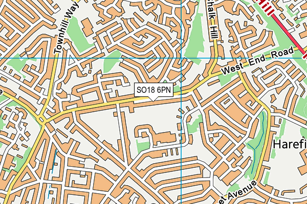 SO18 6PN map - OS VectorMap District (Ordnance Survey)