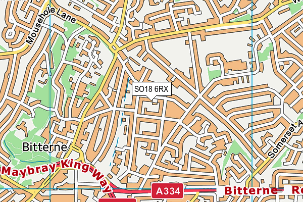 SO18 6RX map - OS VectorMap District (Ordnance Survey)