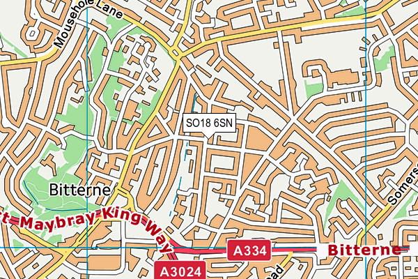 SO18 6SN map - OS VectorMap District (Ordnance Survey)