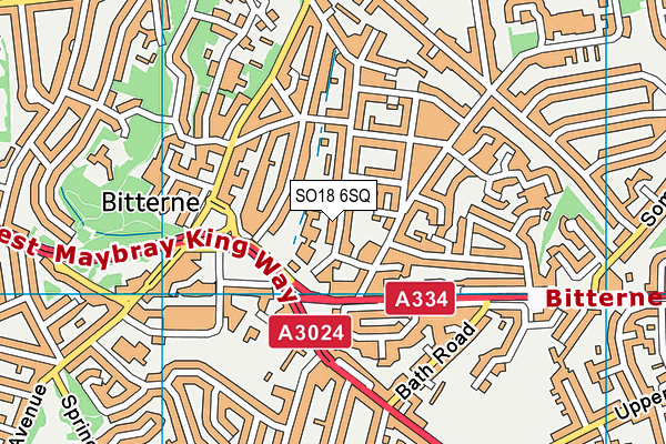 SO18 6SQ map - OS VectorMap District (Ordnance Survey)