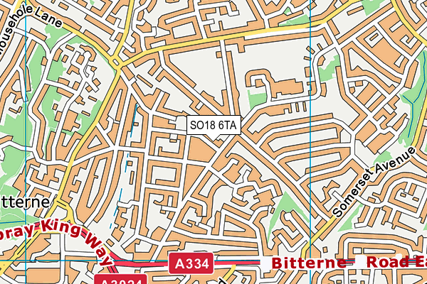 SO18 6TA map - OS VectorMap District (Ordnance Survey)