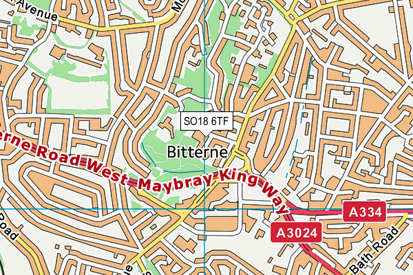 SO18 6TF map - OS VectorMap District (Ordnance Survey)