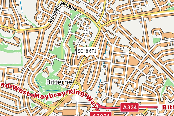 SO18 6TJ map - OS VectorMap District (Ordnance Survey)