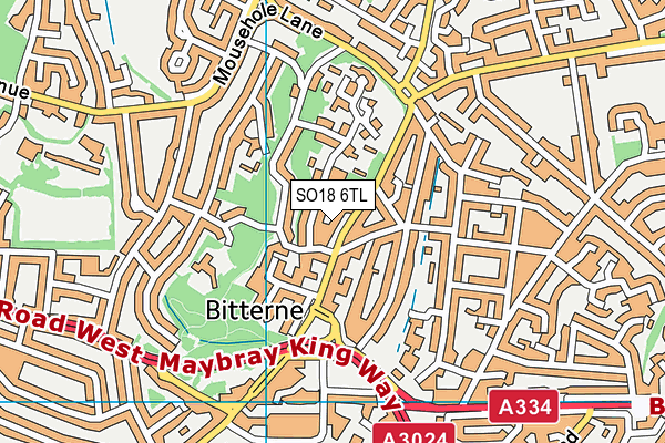 SO18 6TL map - OS VectorMap District (Ordnance Survey)