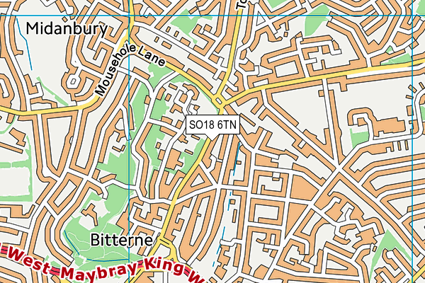 SO18 6TN map - OS VectorMap District (Ordnance Survey)