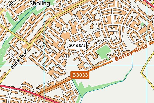 SO19 0AJ map - OS VectorMap District (Ordnance Survey)