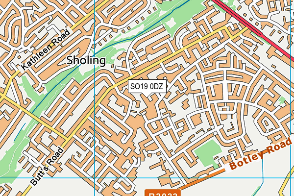 SO19 0DZ map - OS VectorMap District (Ordnance Survey)