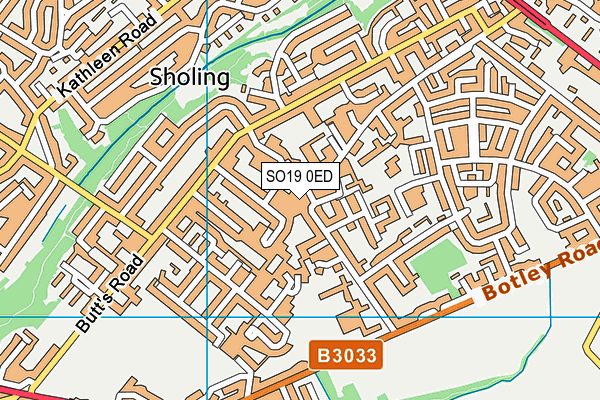 SO19 0ED map - OS VectorMap District (Ordnance Survey)