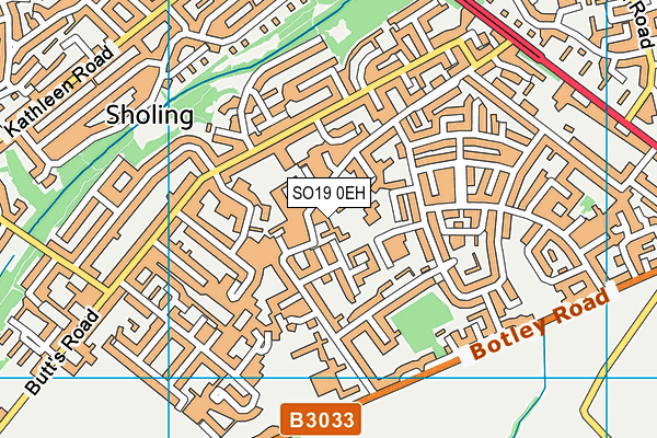 SO19 0EH map - OS VectorMap District (Ordnance Survey)