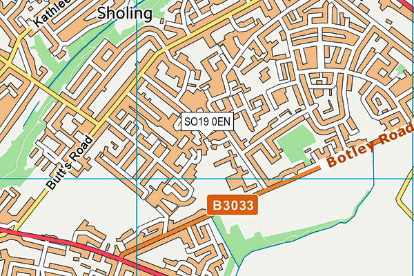 SO19 0EN map - OS VectorMap District (Ordnance Survey)