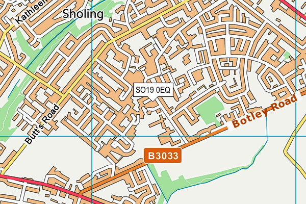 SO19 0EQ map - OS VectorMap District (Ordnance Survey)
