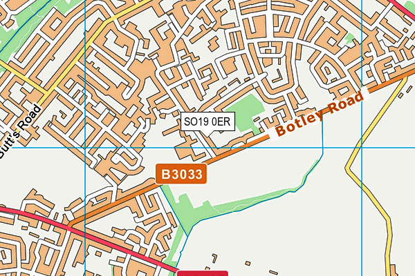 SO19 0ER map - OS VectorMap District (Ordnance Survey)