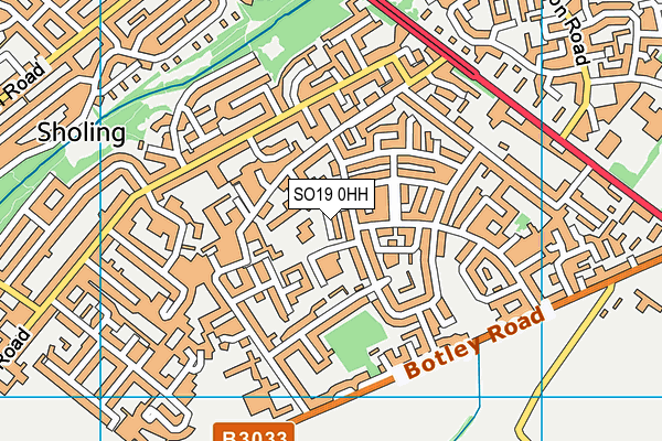 SO19 0HH map - OS VectorMap District (Ordnance Survey)