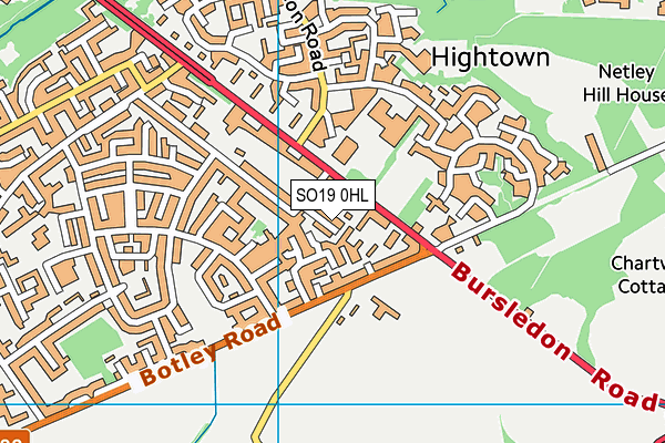 SO19 0HL map - OS VectorMap District (Ordnance Survey)