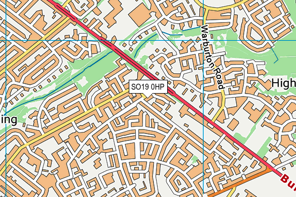 SO19 0HP map - OS VectorMap District (Ordnance Survey)