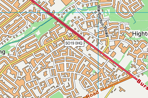 SO19 0HQ map - OS VectorMap District (Ordnance Survey)